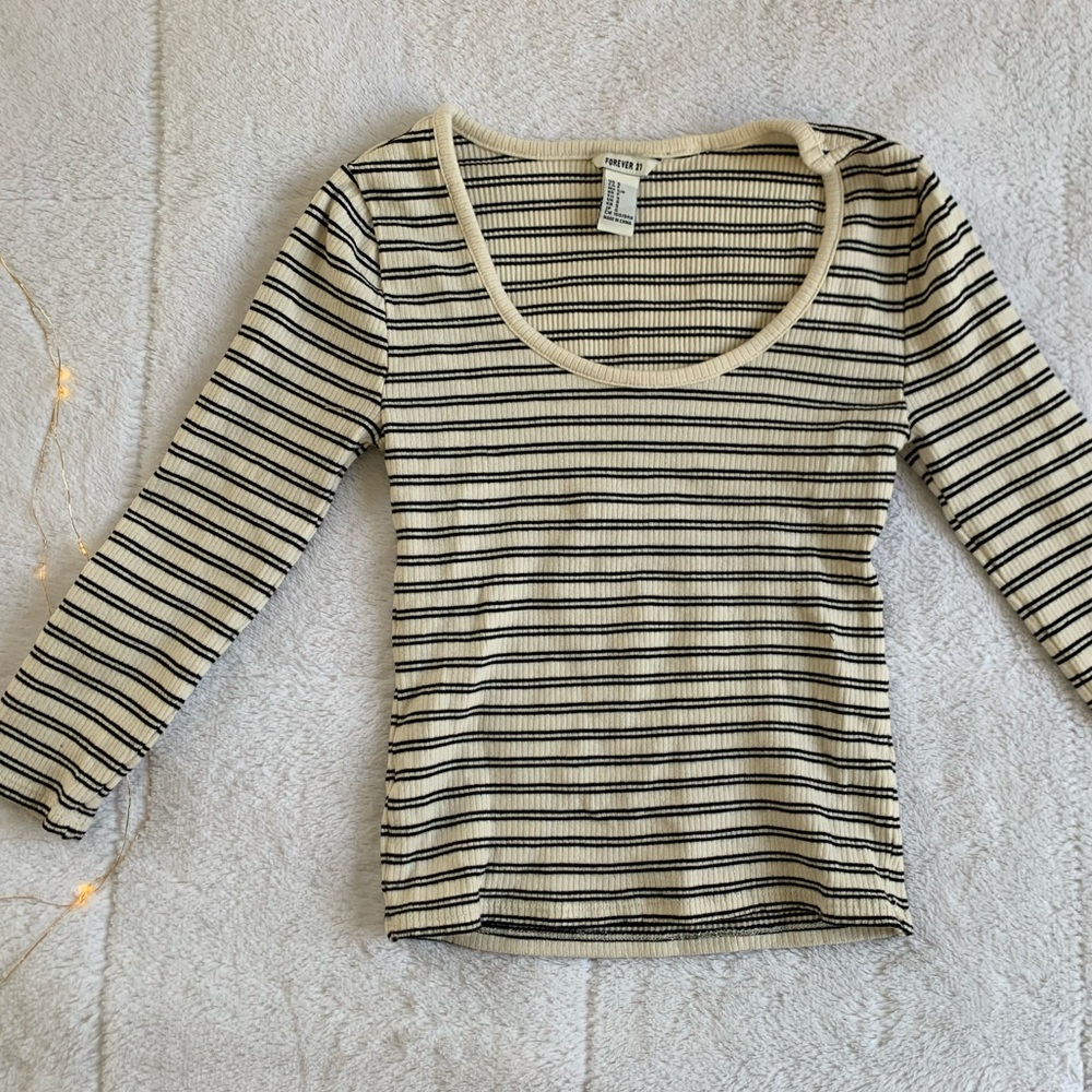 cute little striped ribbed top